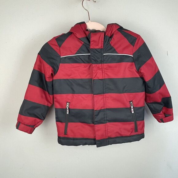 Cherokee Black Snow Bib and Red Black Thinsulate Insulation Coat Set Size 4T - Picture 9 of 12